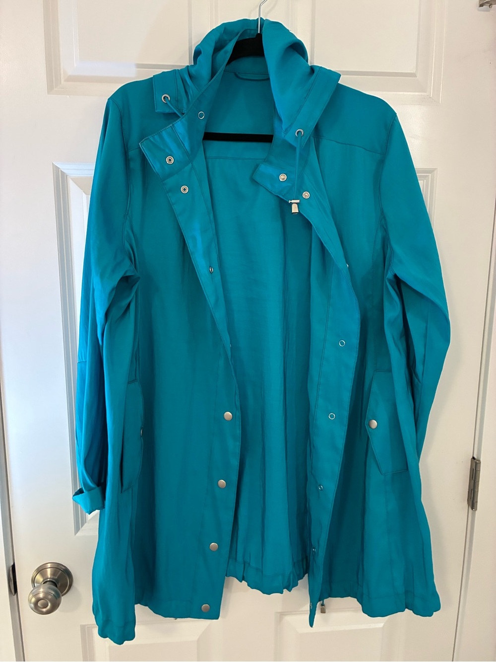 MycraPac rain coat Turquoise/Aqua raincoat jacket M/L